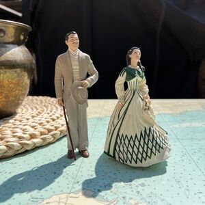 Vintage 1999 Hallmark Rhett Butler & Scarlett O'Hara Ornaments